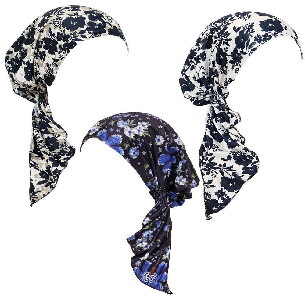 1680 Pre-Tied Bandana Turban Hat Chemo Cancer Headscarf Headwraps Headwear